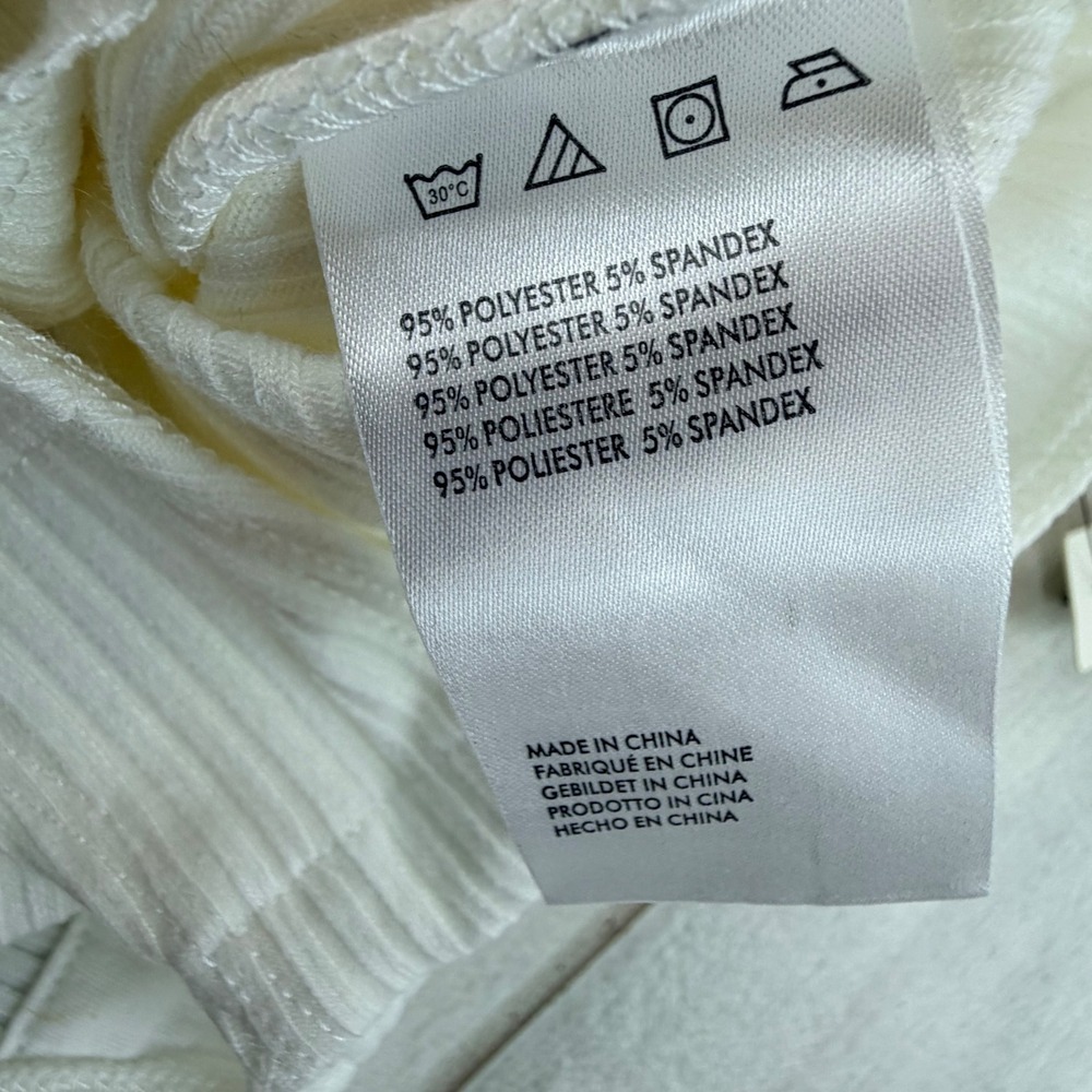 Lani The Label White Ribbed Wrap Bodysuit Puff Sleeve XS NWT - Picture 5 of 7